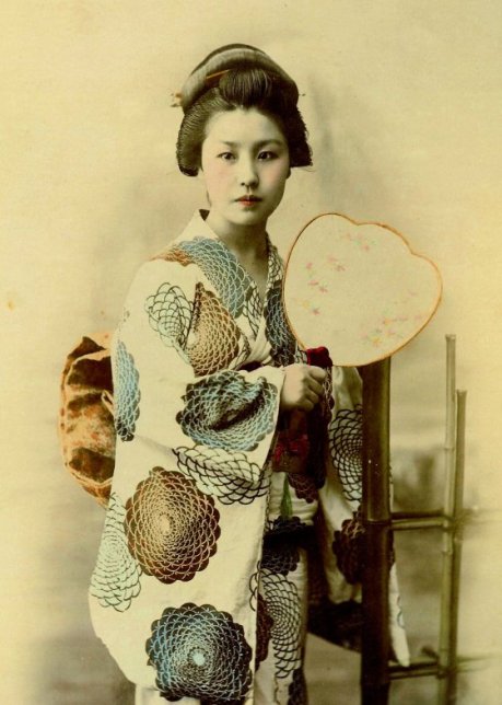 Vintage Photo of a Japanese Woman, circa 1880