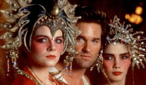 See, Ms. Stone - that could be you - all the way on the right! BIG TROUBLE IN LITTLE CHINA, Kurt Russell (center), Kim Cattrall (left), 1986, TM and Copyright (c)20th Century Fox Film Corp. All rights reserved.